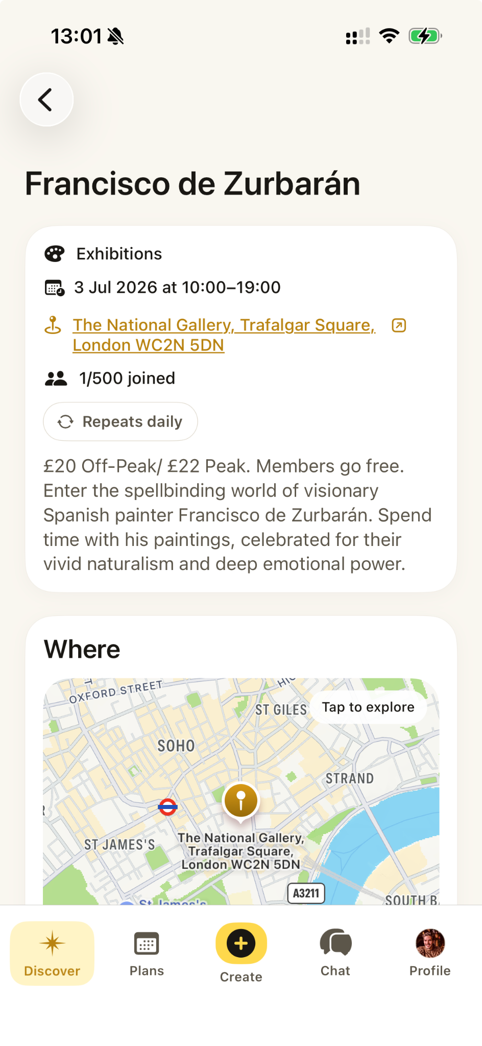 Vamio public plan detail screen